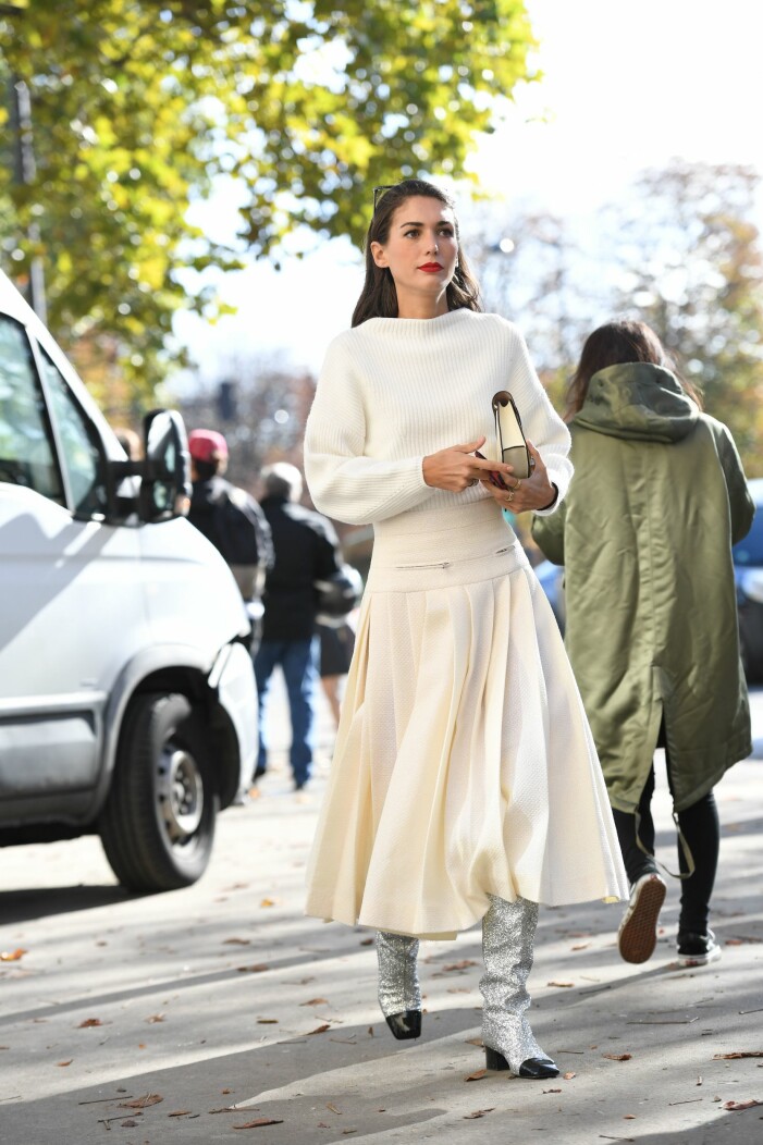 Streetstyleinspiration från Paris Fashion Week! Vardagstopp bra kvalitet