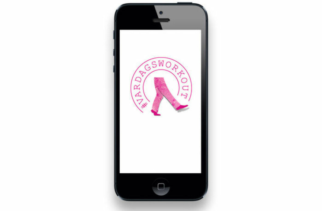 iPhone med appen Vardagsworkout