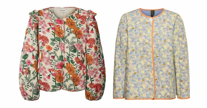 Till vänster: Jacka i viskos, XS–XL, 1750 kr, Lollys Laundry. Till höger: Jacka i bomull, stl 36–40, 1 099 kr, Résumé. Vårjackor från Lollys Laundry och Résumé.