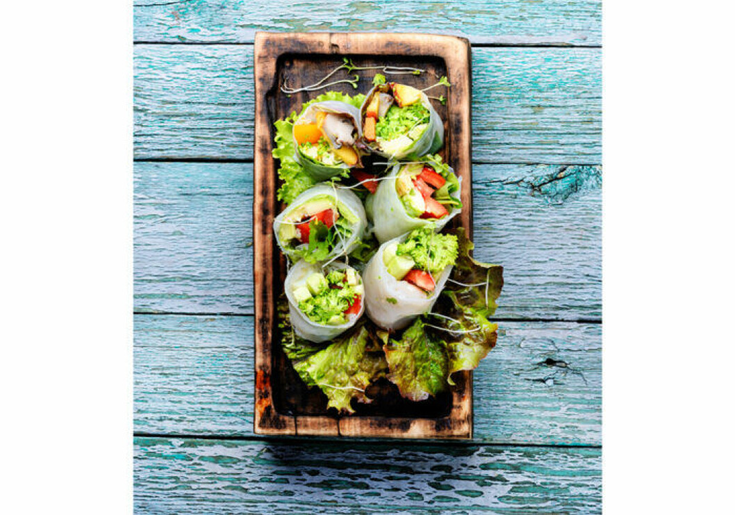 Asiatiska vårrullar med dipsås. Veg alt till kräftskivan