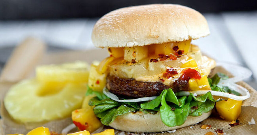 Quornburgare med mangosalsa