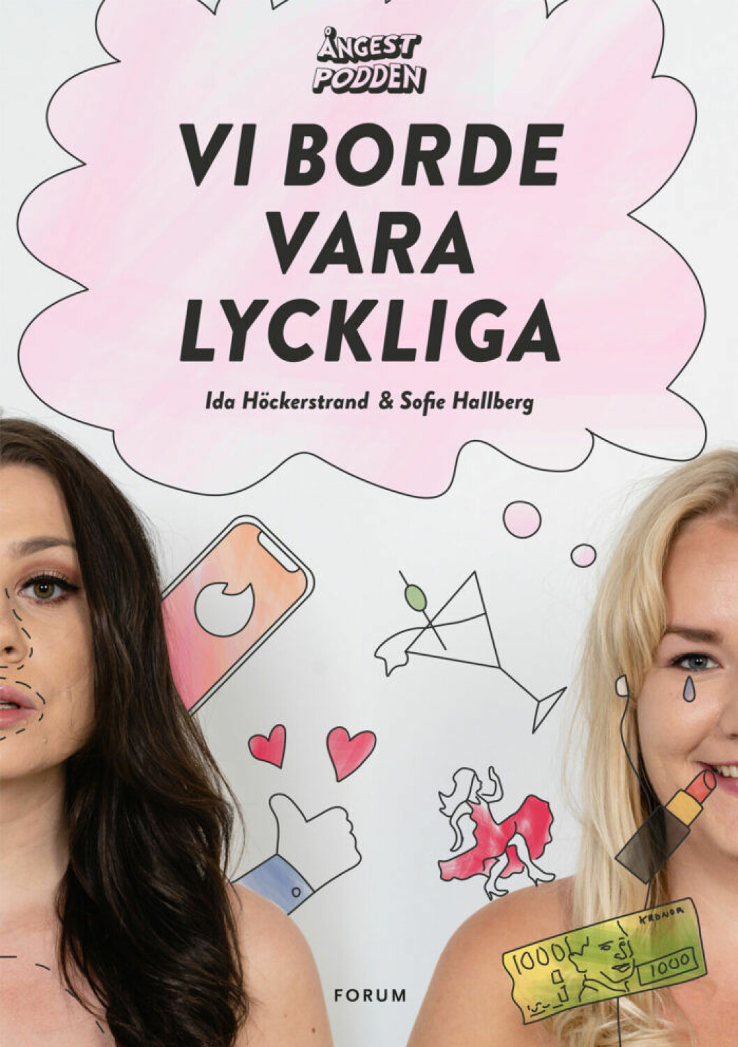 <em>Vi borde vara lyckliga</em> finns bland annat att köpa på Bokus. Läs mer om boken <a href="https://track.adtraction.com/t/t?a=1064669490&as=1218462148&t=2&tk=1&epi=%C3%85ngestpodden&url=https://www.bokus.com/bok/9789137153667/vi-borde-vara-lyckliga-angestpodden/?source=googleps&gclid=EAIaIQobChMIovqH5qyu4QIVxqwYCh14JgX4EAQYAiABEgJbffD_BwE" target="_blank" rel="noopener">här</a>. Ida Höckerstrand och Sofie Hallberg från Ångestpodden släpper sin första bok – Vi borde vara lyckliga