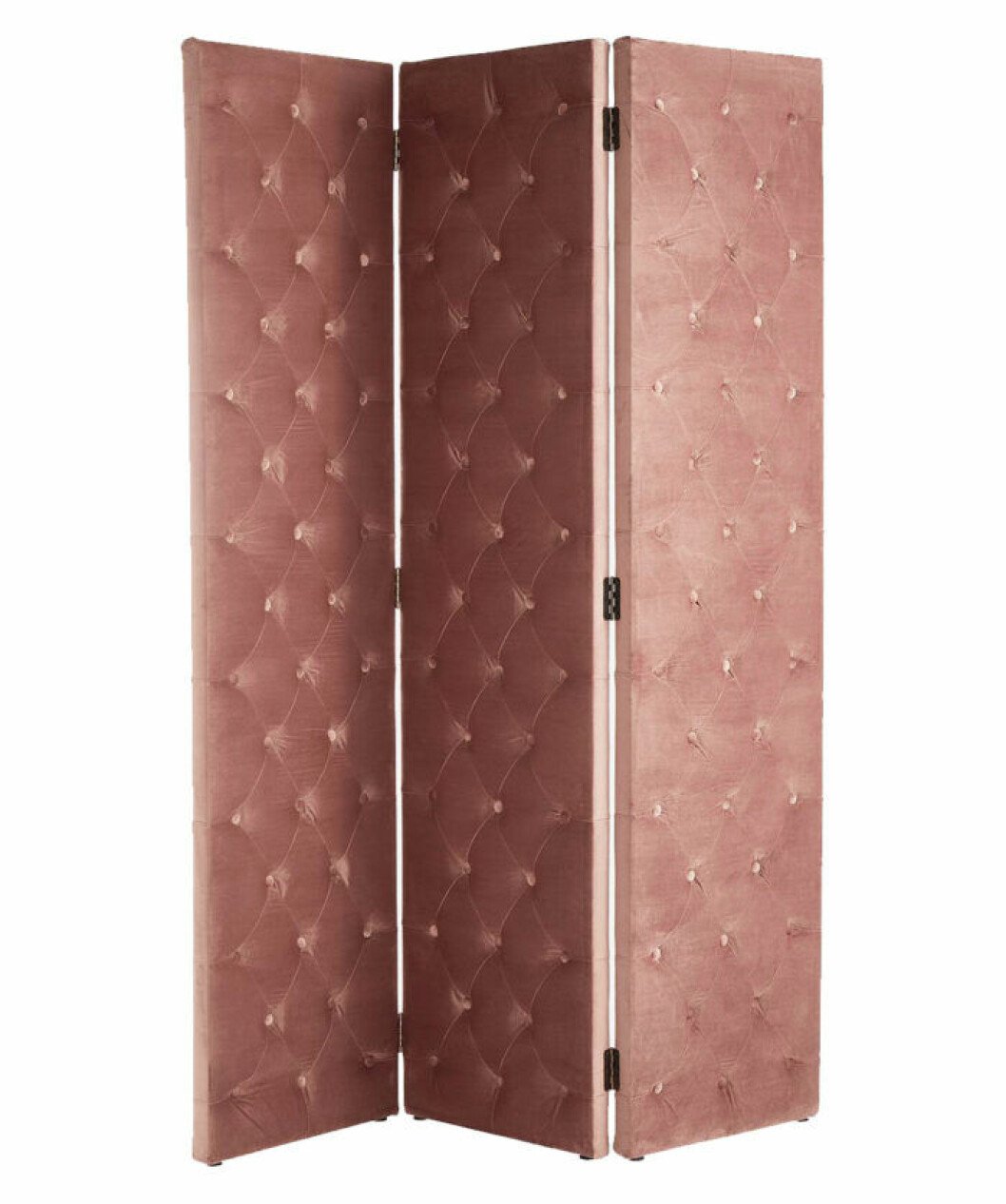 Skärmvägg i rosa sammet