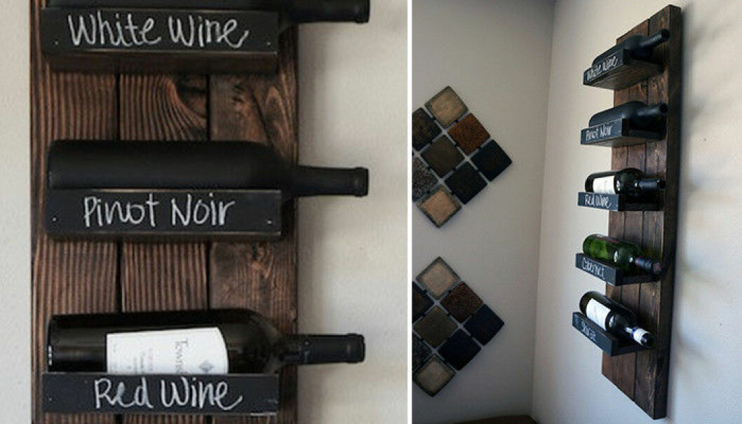 Foto: <a href="https://www.etsy.com/listing/193821997/wall-mount-wine-rack" target="_blank">Etzy</a> Foto: Etzy