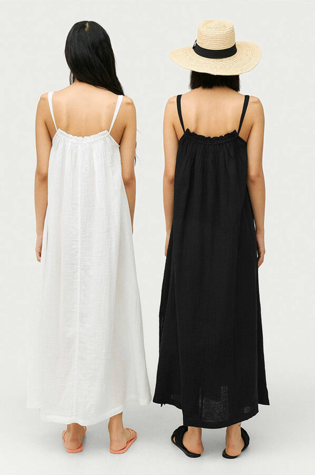 vit och svart strandklänning Ellos Collection