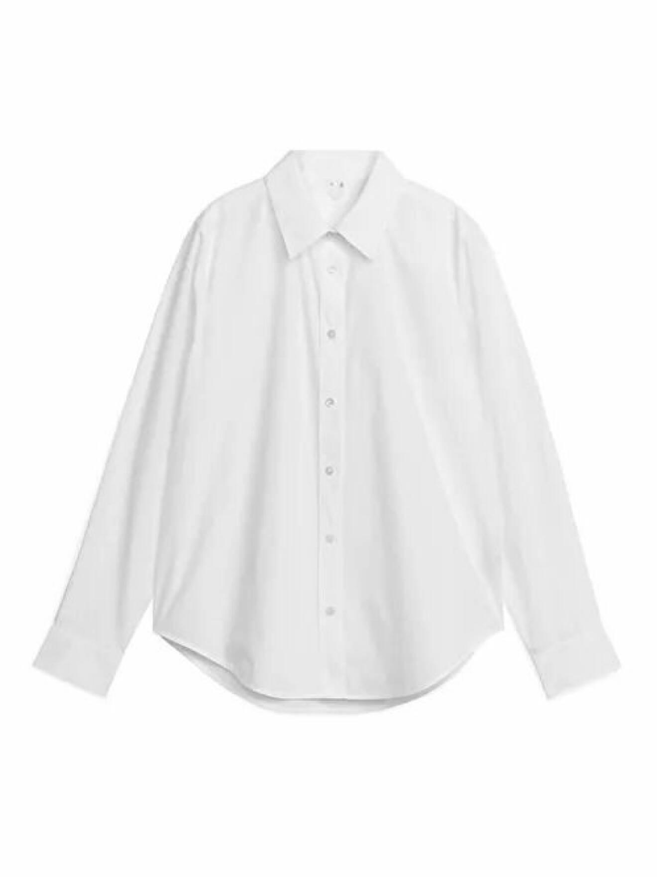 vit skjorta för dam av ekologisk bomull från arket