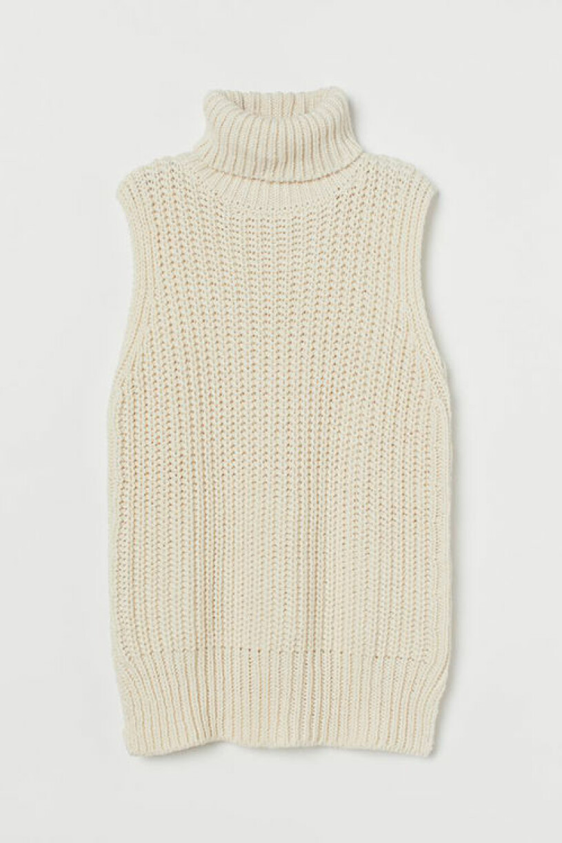 Vit stickad väst, H&M