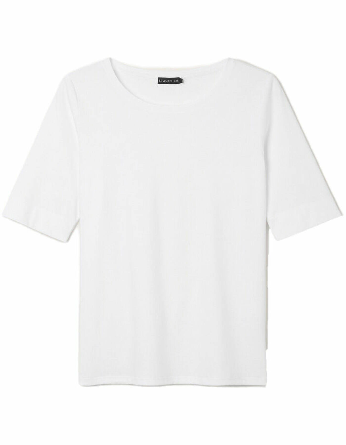 vit t-shirt i bomull för dam från stockh lm