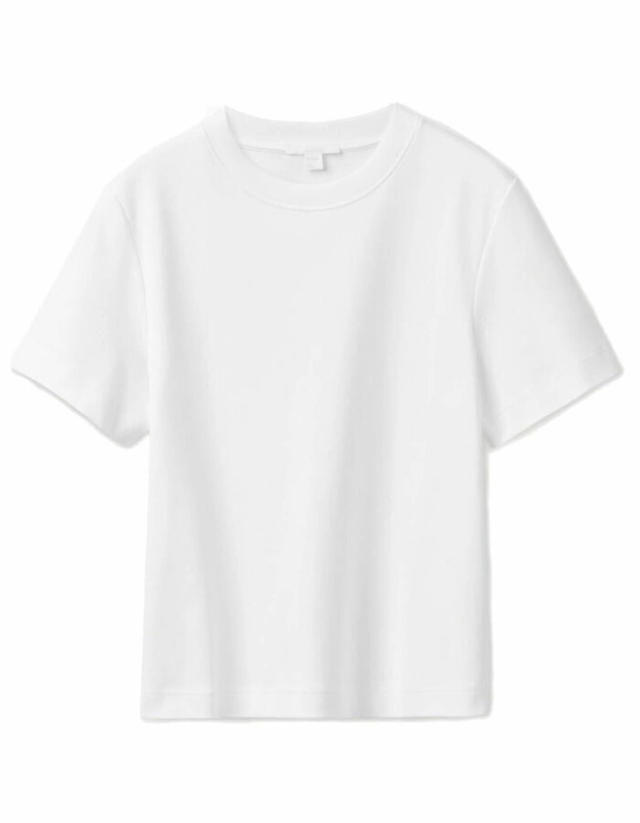 vit t-shirt för dam i rak modell från cos