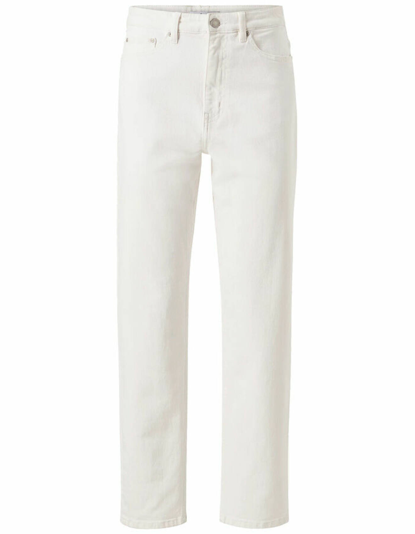 vita jeans med hög midja för dam från ellos