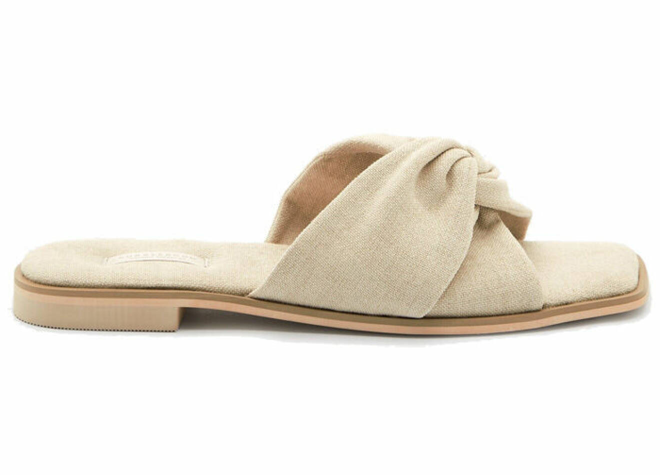 beige sandal i linne för dam från bubbleroom