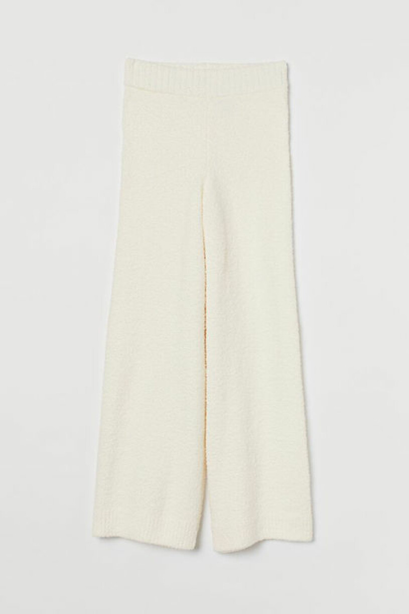 Vita stickade byxor, H&M