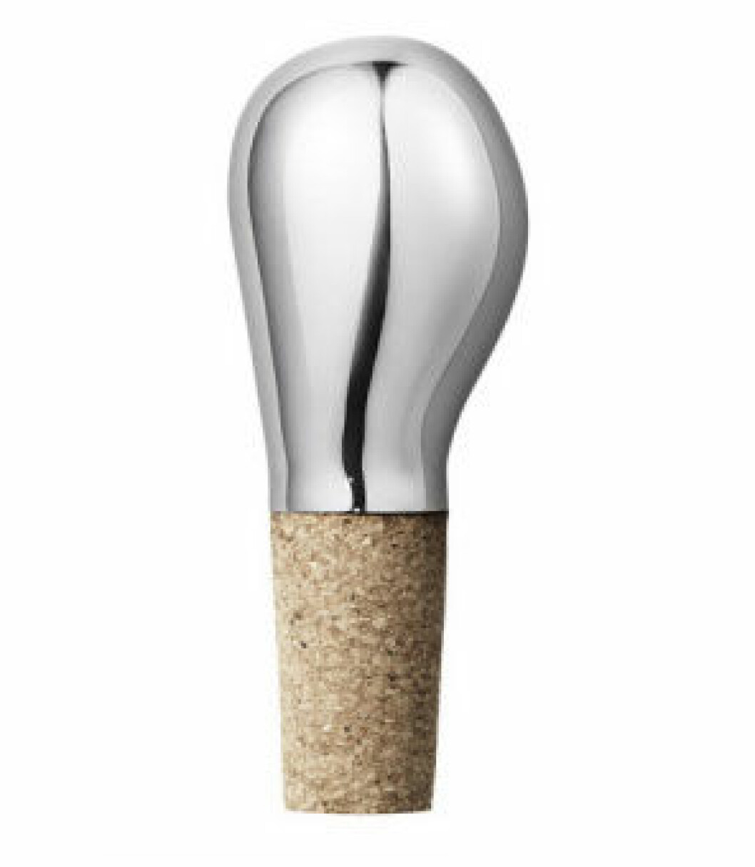 Wine stopper i kork och vit metall från Georg Jensen.