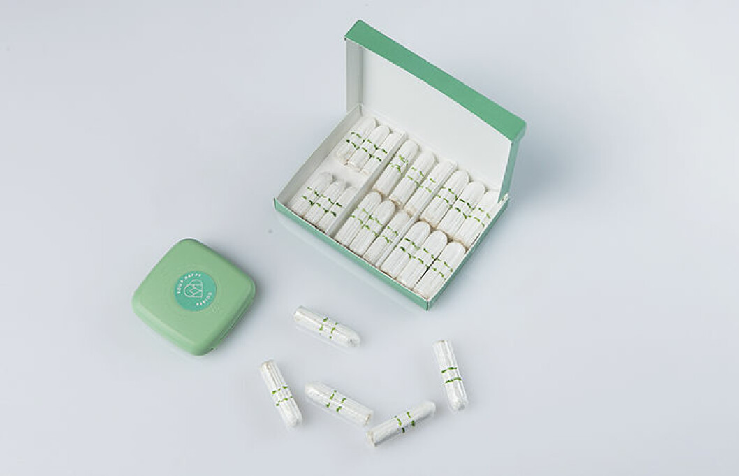 En Yoppie-låda innehåller 18 stycken tamponger. yoppie-box