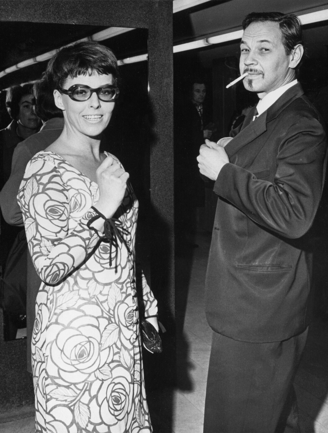 Yvonne Lombard med maken Lennart Hellsing 1966.