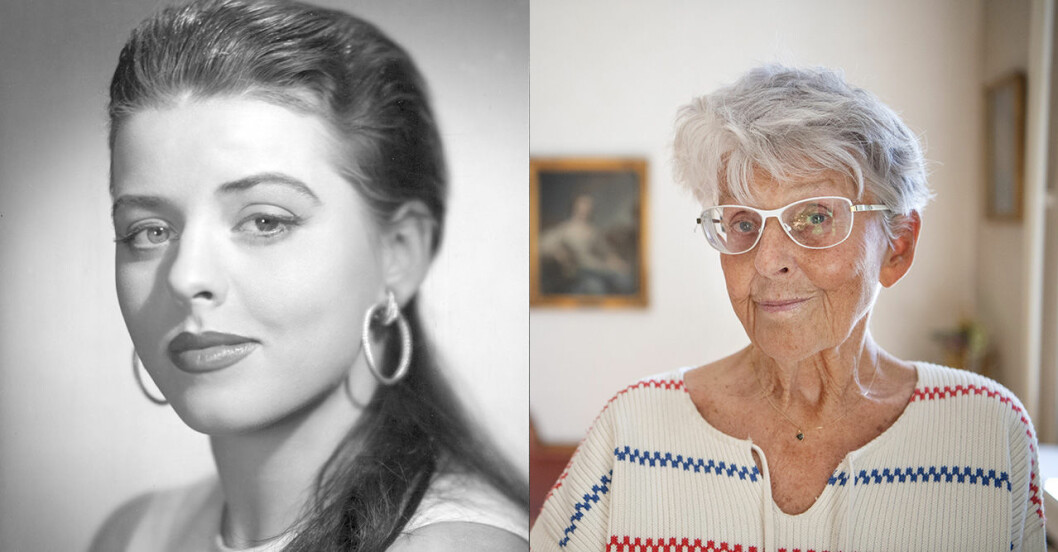 Yvonne Lombard 1952 och 2019.
