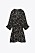 Svart kort klänning med ljusa blommönster. Klänning i boho-stil från Zara.