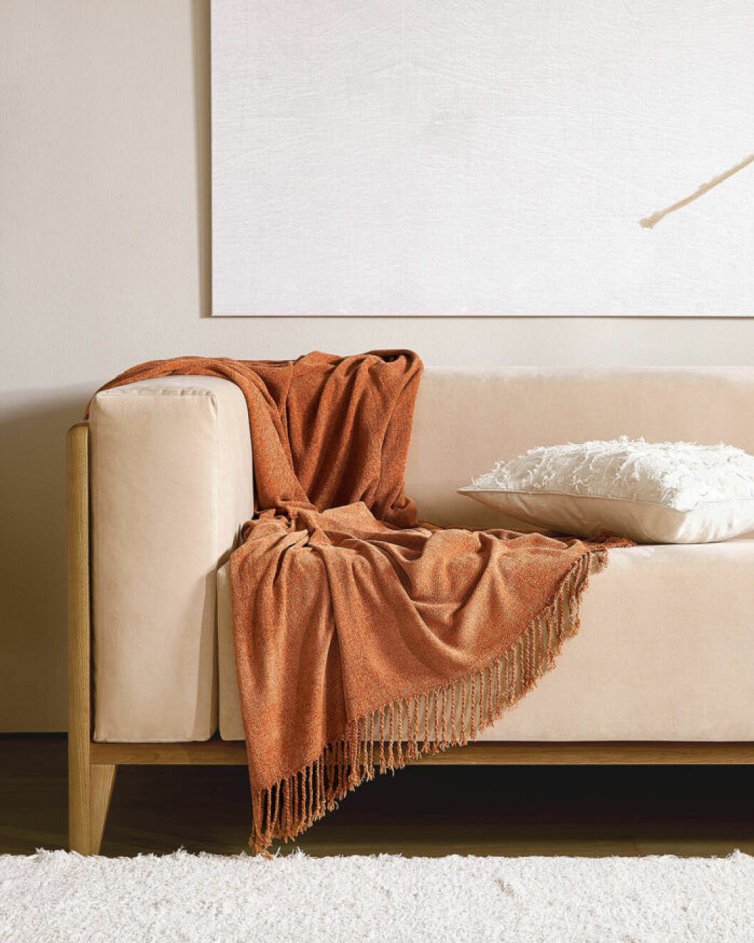Pläd i trendig bränd nyans från Zara home
